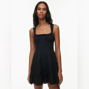 Aritzia Sunday Best Martine Poplin Dress Black S